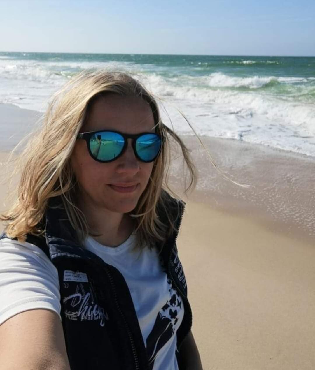 Anja am Strand